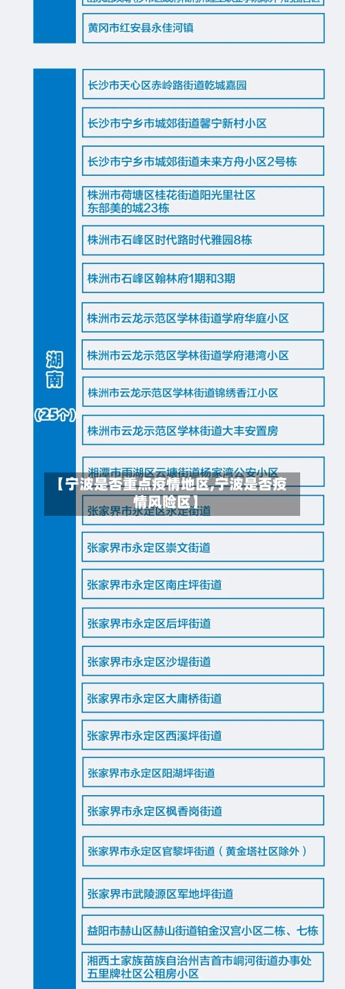 【宁波是否重点疫情地区,宁波是否疫情风险区】