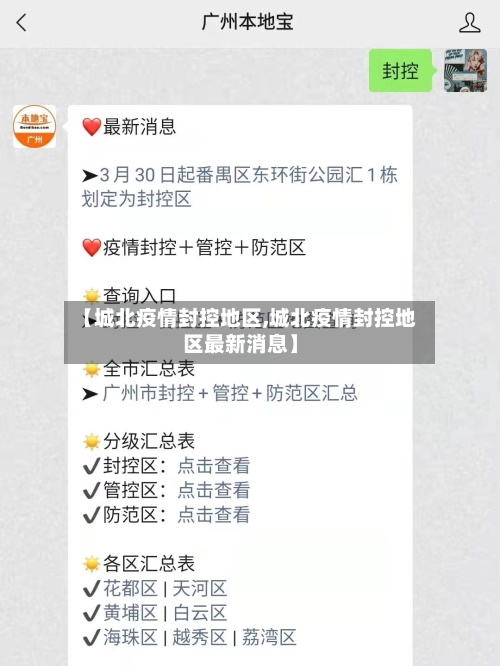 【城北疫情封控地区,城北疫情封控地区最新消息】